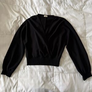 ARITZIA WILFRED Crepe V-Neck Blouse